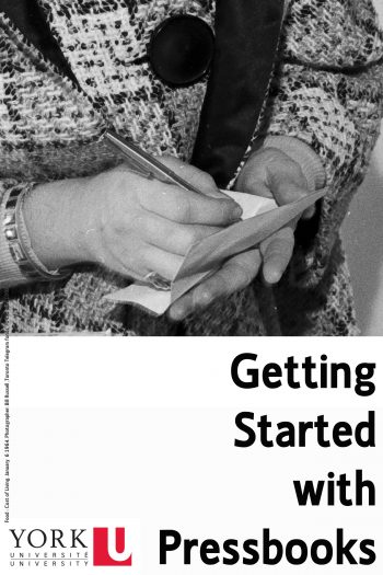 Cover image for Getting Started with Pressbooks